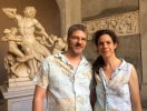 In front of the famous laocoon group